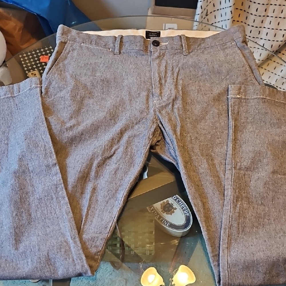 ALL SALES PERMANENTLY END 12/30 J. Crew Men's Gray 484 Slim Stretch Pants 32x32
